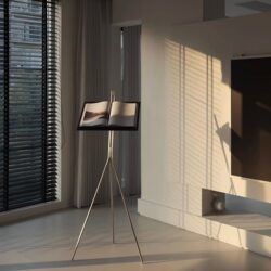 Vintage Mooore Bookshelf, Newspaper Rack, Sheet Music Display, Minimalist Stainless Steel Magazine Rack, Cookbook Rack, Retro Bookshelf