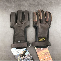 Three-Finger Archery Gloves, Bow and Arrow Finger Protection Leather Gloves, Sports Recurve Bow and Arrow Gloves, Bow and Arrow Finger Protection Gloves