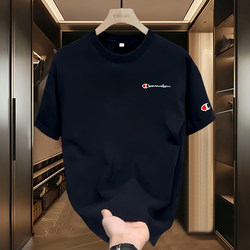 Outlet Summer 100% Cotton Short-Sleeved T-Shirt for Men, Loose Casual Versatile Sports Top, Couple Half-Sleeve