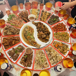 Hainan Banquet Platter Set for Home Use, New Year's Eve Reunion Dinner Set, Commercial Use, Complete Set of Thickened Melamine Plates