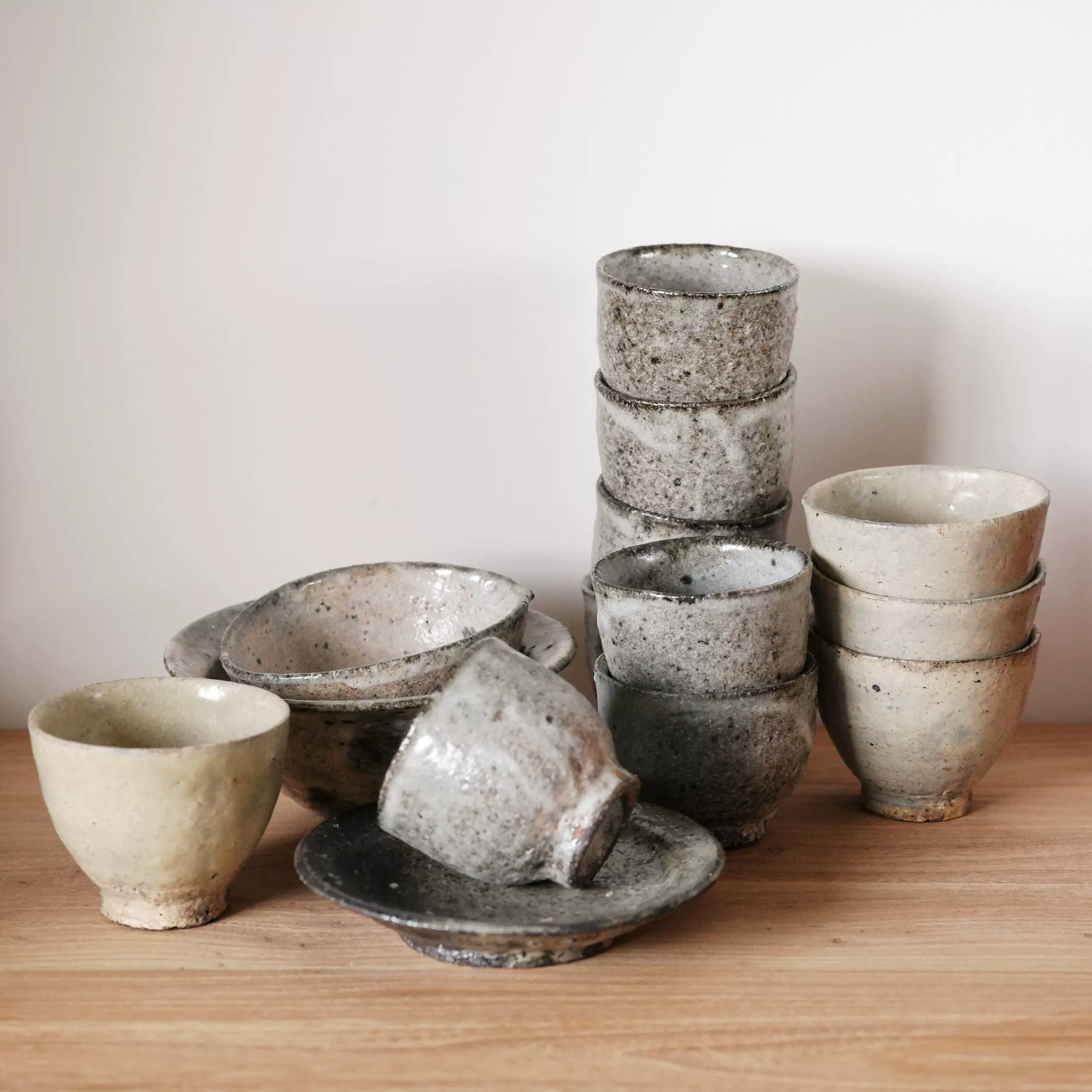 日本作家茨木伸惠小鸟陶瓷花器花瓶水壶