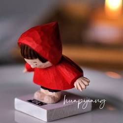 Cute Wooden Carving of a Weighing Girl, Creative ins Style Desktop Decoration, Best Friend Birthday Gift, Gift for Girlfriend