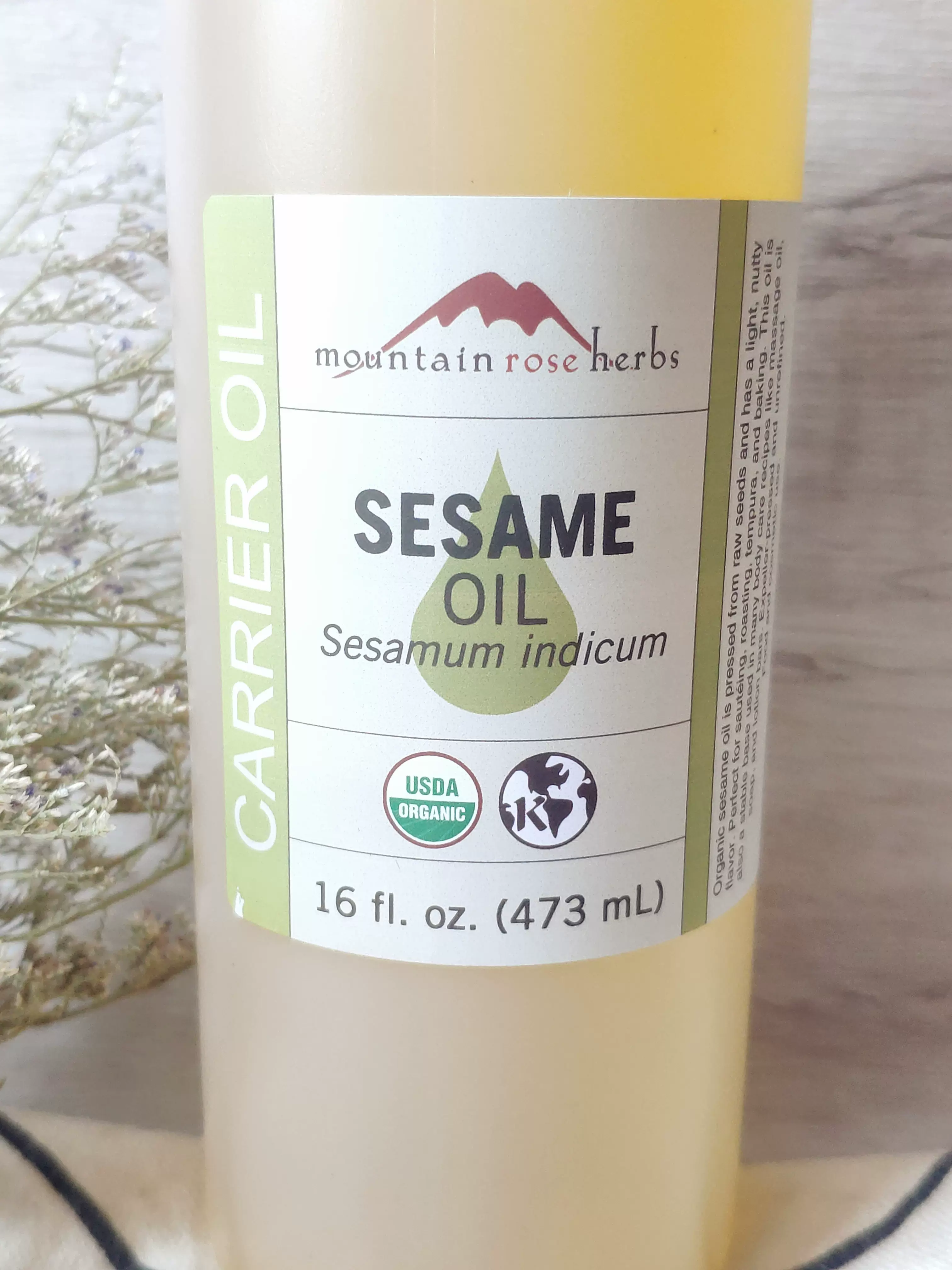 mrh芝麻油芳疗护肤按摩sesame 16oz473ml阿育吠陀油浴