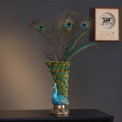 Creative Peacock Vase Decoration Ornaments Flower Arrangement Entrance Modern Home Desktop High-End Living Room Housewarming Gift