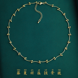 14k Gold-filled Vine Design Necklace Splicing Choker Special Gift