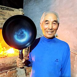 Authentic Zhangqiu Handmade Iron Wok for Cooking, Household Use, Official Flagship Store, Non-Stick Wok, Traditional Large Iron Wok Without Coating