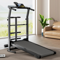 Mechanical Non-Electric Treadmill with Adjustable Slope, Foldable Exercise and Weight Loss Fitness Equipment, Home Indoor Walking Machine