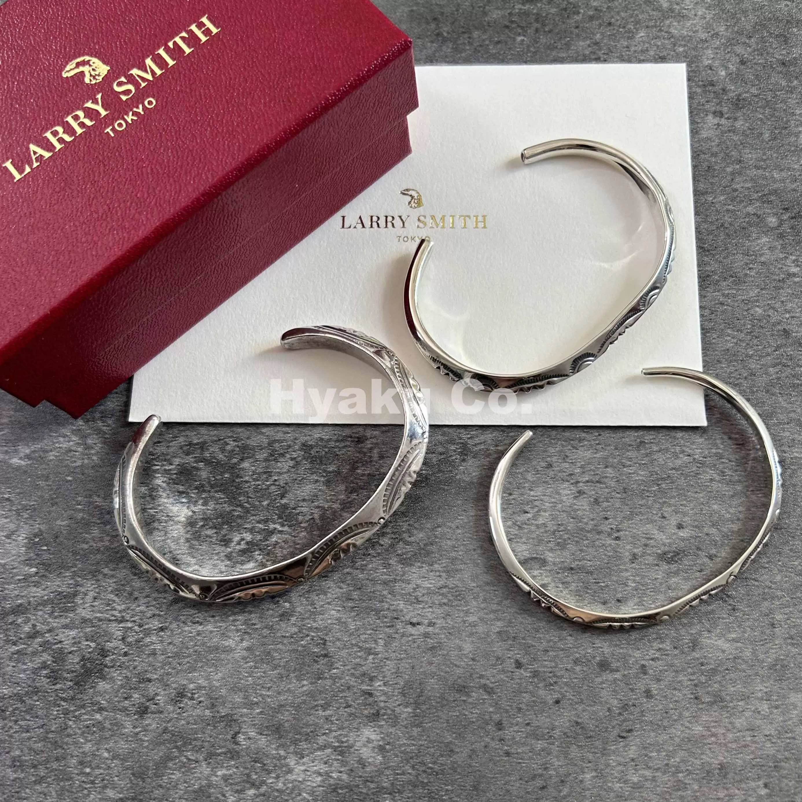 難あり LARRY SMITH Thin Triangl Bangle Larry Smith Thin