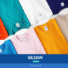 Pure cotton solid color round neck t-shirt men,s short-sleeved loose japanese bottoming shirt custom printing gildan 76000gildan