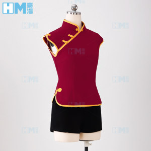 
Hao Man Gintama Kagura cos clothing top suit embroidery craft waist cosplay anime women's clothing