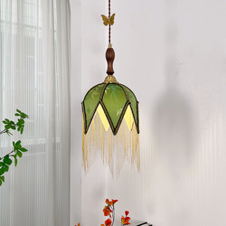 French Pastoral Style Bedroom Bedside Small Chandelier, Chinese Style Decorative Tassel, High-End Atmosphere, Entrance Bar Counter, Vintage Lamp
