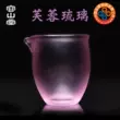 Rongshantang Furong Glaze Fair Cup Bộ chia trà và thậm chí cả cốc Màu hồng Thủy tinh dày trong suốt Trà nữ Biển Kung Fu Bộ trà chén tống pha trà 