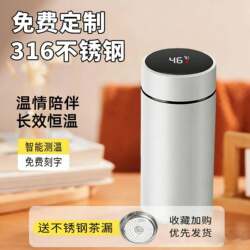 Thermos Cup for Girls, High-Looking and Cute, Portable, New Model for Students and Men, Compact 316 Food-Grade 304 Smart Water Cup