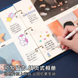 DIY Insert-Type 5inch 6inch Writable Photo Albums for Baby and Kids Growth Journal, Diary, Record, and Commemorative Album Collection