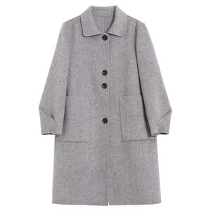 Man* double-sided pure wool high-end women's woolen coat casual versatile fashion coat same style as the counter
