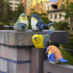 Garden Ornaments, Genuine Creative Home Decoration, Cute Bird's Nest Artificial Bird Ornaments, Living Room Desktop Ornaments