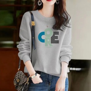 
Foreign trade brand original single foreign single big brand clearance fashionable printed round neck sweatshirt for women long sleeves fashionable loose jacket trendy