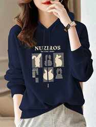 Big Brand Export European Style Pure Cotton Hooded Sweatshirt for Women, Autumn and Winter Versatile Thin Fashion Jacket with Fleece Lining