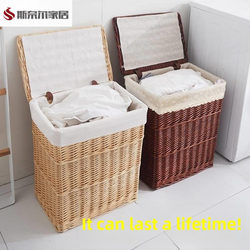 Frame Storage Basket Dirty Clothes Socks Storage Basket Scandinavian Simple Basket with Lid