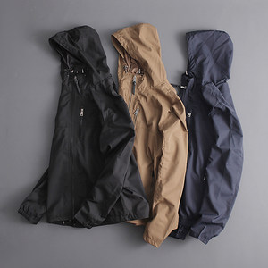 American business casual hooded long-sleeved jacket lightweight and versatile outdoor men's casual men's clothing