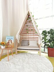 Kindergarten Book Corner Reading Area Solid Wood Sofa Chair Small House Children's Room Baby Photo Room Type Sofa