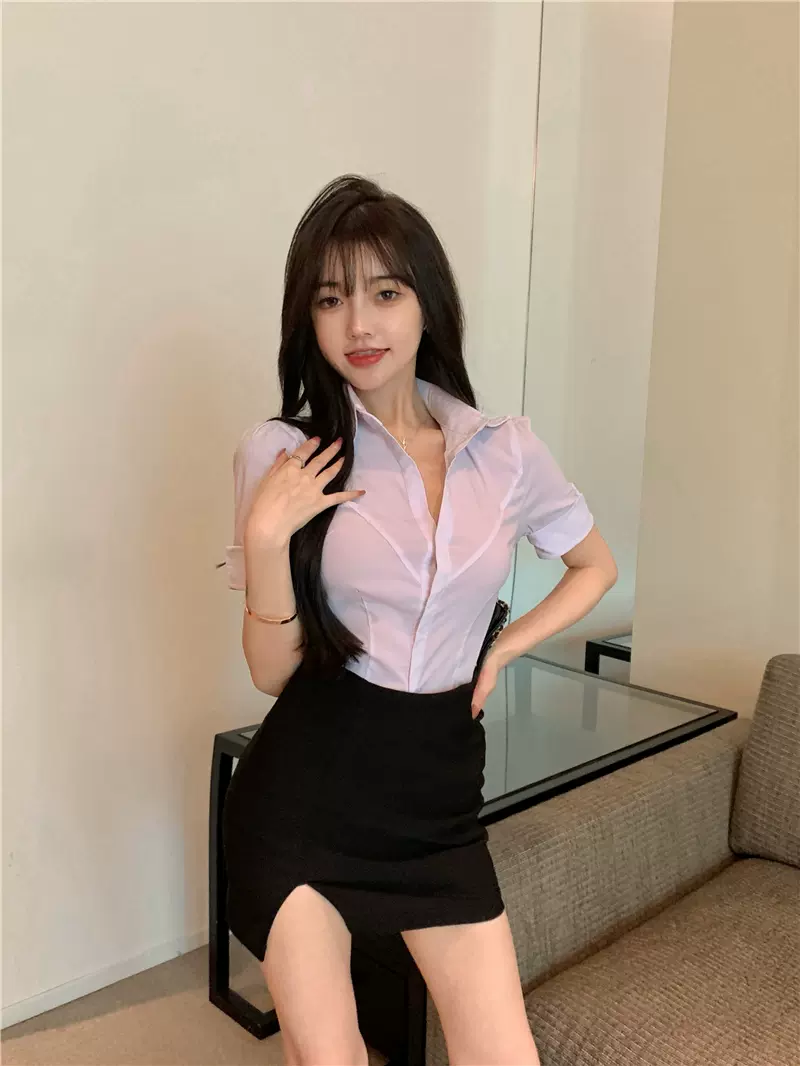 高冷御姐风ol女装套装气质夏季女神范西装短裙夜场上班衣服两件套-Taobao