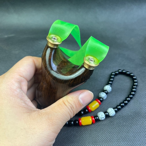 
Black sandalwood quick press 52 palm treasure with bead rope or solid wood rope can be tied and pressed, dual-purpose bullet rack without tying