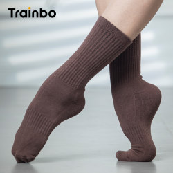 Modern Dance Socks, Classical Dance Non-Slip Practice Socks, Cotton Mid-Tube Socks for Men and Women, Thickened Chinese Dance Autumn and Winter Ballet Socks