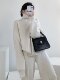 FlowGaga lazy style simple turtleneck hip-covering sweater for women in autumn and winter loose pullover thick knitted top