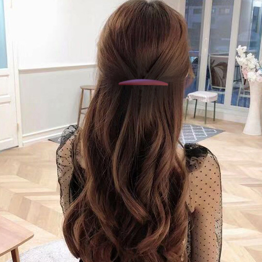 Korean fine semi -semi -tie hair clip, a word clip, the back of the head, the top clip of the spring clip, the horizontal clip, the horsetail folder bangs clip