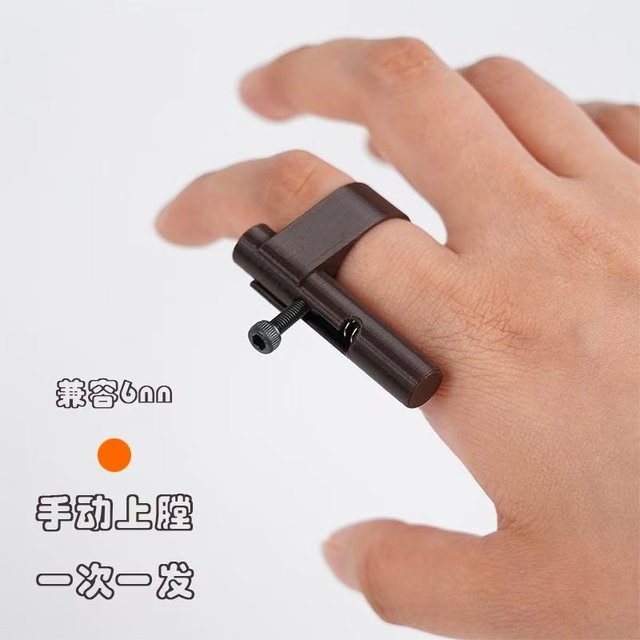 Ring Pistol Boy's Fingertip Decompression Artifact Pocket MINI Press-Launch Toy