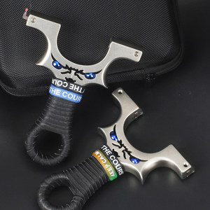 
New stainless steel slingshot 9025 dragon tooth quick press concealed buckle high elasticity powerful flat leather