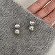 DOUDOUSTORE Neutral Gray 925 Silver Needle Cool Gray Pearl Earrings Daily Versatile Commuting Earrings for Women