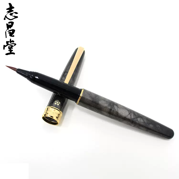 日本进口开明万年毛笔幻系列黑色便携式毛笔钢笔式毛笔包邮-Taobao