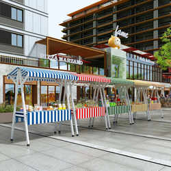 Factory Direct Sales of Popular Outdoor Mobile Foldable Market Stalls, Night Market Booths, Iron Flower Racks, Promotional Stalls, and Vendor Stands
