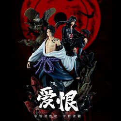 Naruto Jujutsu Kaisen Sasuke Uchiha Itachi Scene Figure Toy Birthday Gift Model Ornament Statue