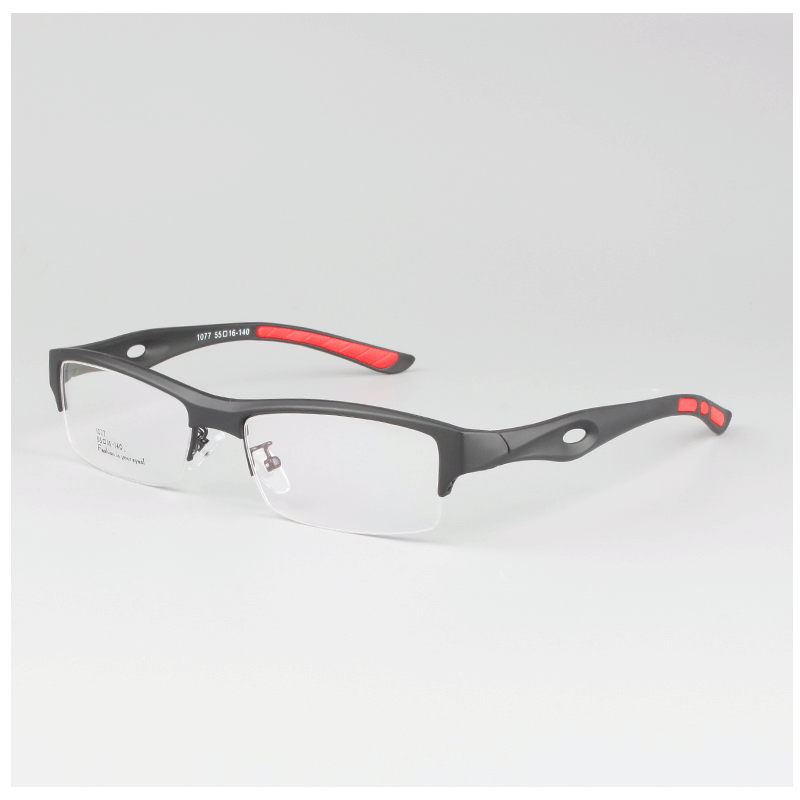 
Sports model TR90 with myopia glasses, color-changing anti-blue light radiation glasses frame, half-rim glasses frame for men and women