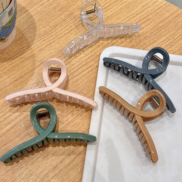 Elegant temperament headdress large-sized scratch shark clip hair clip hair clip for women's back head acrylic hair clip for the spring new style
