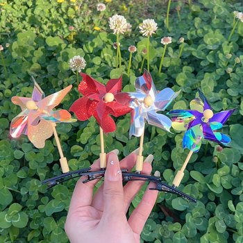 Color windmill funny Children's Day small hair clip
