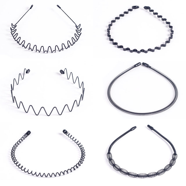 Men's hair hoop, Japanese and Korean back, anti -slip wave wave head hoop Korean sports trend simple card headband hair band
