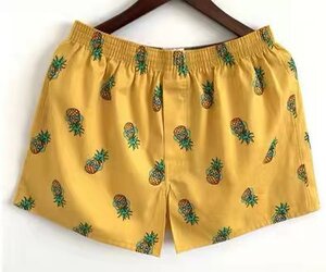 Couple Family Pants Fashion Ara Pants Foreign Trade Pure Cotton Loose Youth Platform Large size four -corner personality shorts
