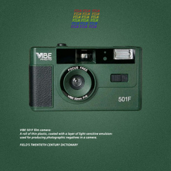 German VIBE retro nostalgic film camera with strong flash