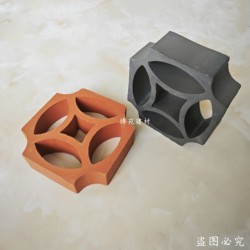 Burnt Green Tile Parquet Tile Copper Coin Four-Leaf Clover Eyes Eight-Character Ancient Building Wall Partition Chinoiserie Decorative Window Grille Hole Brick