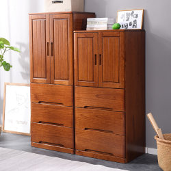 Storage Cabinet Solid Wood Bedroom Chest of Drawers Large Capacity Clothing Storage Cabinet 50/60 Wide Living Room Corner Miscellaneous Cabinet