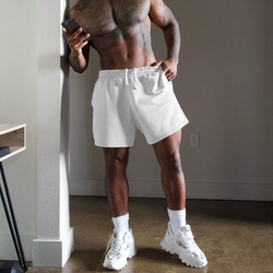 American sports shorts for men, heavy cotton casual quarter pants, versatile and trendy, loose and breathable pants that can be worn outside the knee.