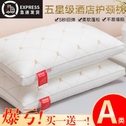 A Pair of Washable Pillow Inserts for Hotel Neck Support Pillows, Aiding Sleep, Suitable for Home Use, Single Student Dormitory, Whole Head Support for Men