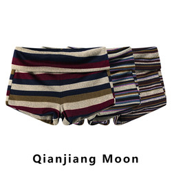 American-Style High-Waisted Slimming Color-Block Striped Shorts for Women, New Summer Style, Sweet and Spicy Wide-Leg Hip-Lifting Casual Hot Pants