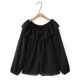 Early autumn top for women large size 2024 new fat mm fashionable slim one-length neck loose long sleeve shirt