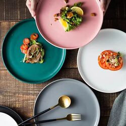 Ceramic western food plate, home high-end light luxury tableware set, creative dish plate, steak plate, breakfast plate, dessert
