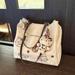 2025 New Fashionable Casual Handbag Versatile Commuter Tote Bag Large Capacity Student Class Shoulder Underarm Bag